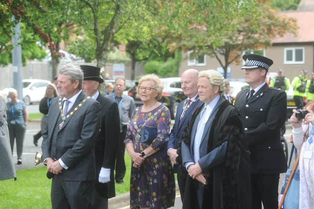 The Duke of Lancaster regiment marches through the streets of Poulton-le-Fylde