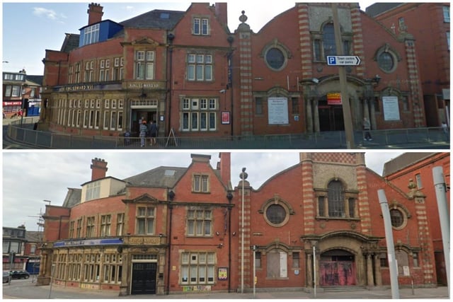The former King Edward cinema and King Edward pub will be turned into holiday accommodation, restaurants and bars as part of the Central Development Heritage Quarter. The buildings are pictured in 2009 and 2022