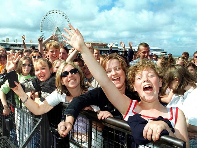 Some of the young people waiting for the fun to start in 1997