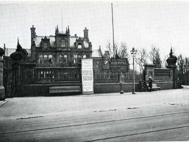 Blackpool Victoria Hospital's original hospital building on Whitegate Drive in 1894