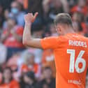 Jordan Rhodes marked his home debut for Blackpool with a goal (Photographer Alex Dodd/CameraSport)