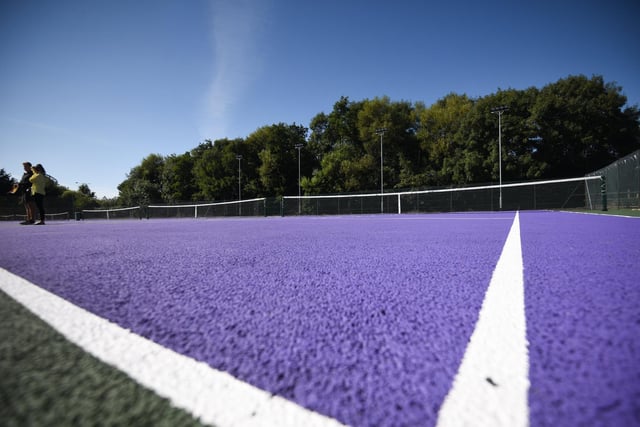 The pay and play courts are a striking new feature at South Shore Tennis Club