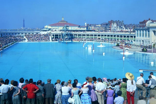 A huge audience for Miss Blackpool in the 1960s when the competition was held at South Shore Open Air Baths