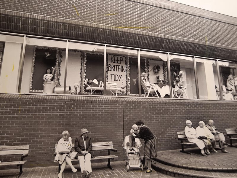 Marks and Spencer created a display on its Victoria Street side to support Keep Blackpool Tidy in 1987