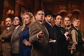 The cast of The Mousetrap, at Blackpool's Grand Theatre this week.
