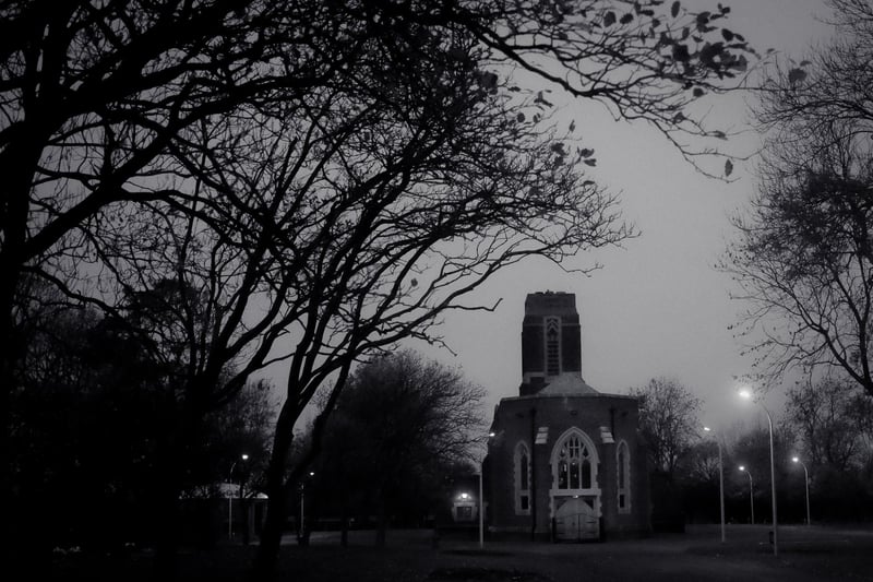 Carleton Crematorium: A Layton taxi-driver claimed he has seen a ghost with a green face, near the gates of Carleton Crematorium. The Taxi driver Harry Hodges picked up a young lady from North Station and was instructed to be taken to the crematorium. He pulled up to the gates and turned to take the fair, and found himself staring into the face of an old man, ‘with sunken eyes, long dark hair, a Punch-like nose and prominent chin’