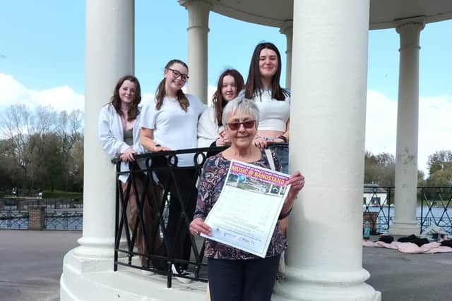 Carole Thaw and some enthusiastic young park goers are looking forward to welcoming you to the Stanley Park bandstand events starting on May 8th with Mr Mels Big chill from 12pm