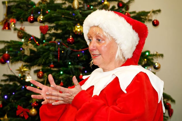 Coun Andrea Kay at Manor Beach's Christmas lunch
