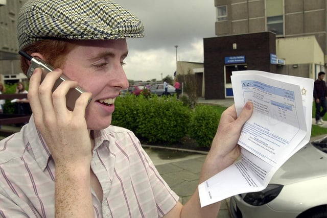 Joe Bibby phones home with his results