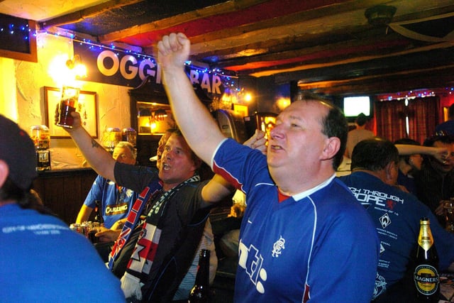 Glasgow Rangers at the Jaggy Thistle pub