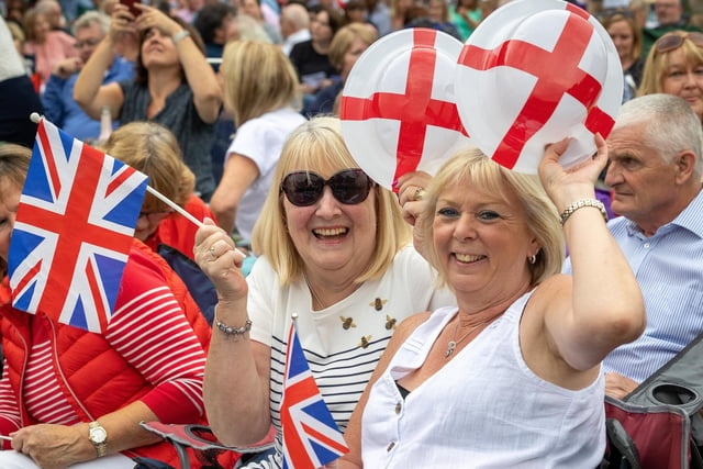 Carol Malpas and Lennore Preston show their support at the Lytham Hall concert.