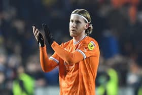 Bowler applauds the Blackpool fans after Tuesday night's dramatic encounter