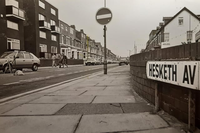Hesketh Avenue in 1985. The article pinned to the back of the photo reported how the street had become the king of street parties hosting events for up to 1,000 people at a time with a street party extraordinaire, VE Day celebrations and Calypso fever. Does anyone remember this?