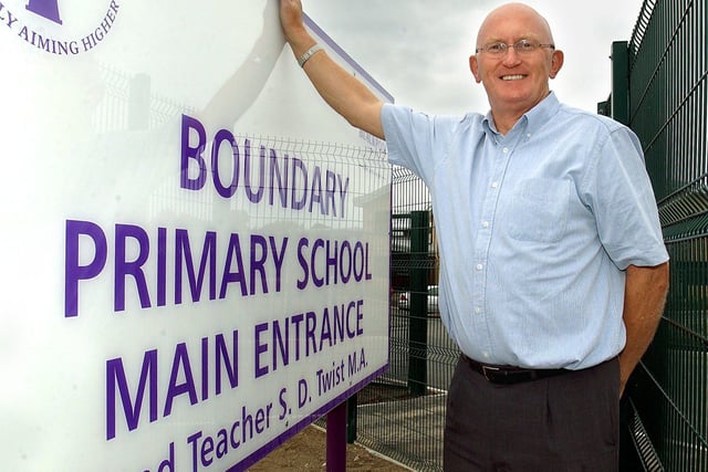 Stephen Twist headteacher of Boundary Primary School in 2003