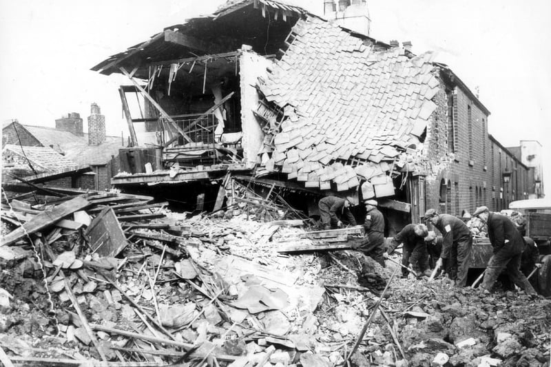 Seed Street, near North Station, bore the brunt of local air attacks in 1940