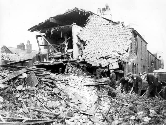 Seed Street, near North Station, bore the brunt of local air attacks in 1940