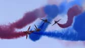 The display was cancelled due to weather conditions in Blackpool (Credit: Lindsey Parnaby /AFP via Getty Images)