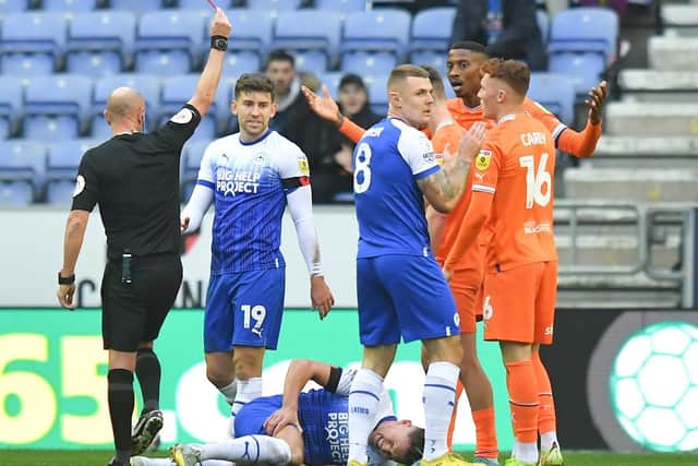 Marvin Ekpiteta was shown his second red card of the season against Wigan on Saturday