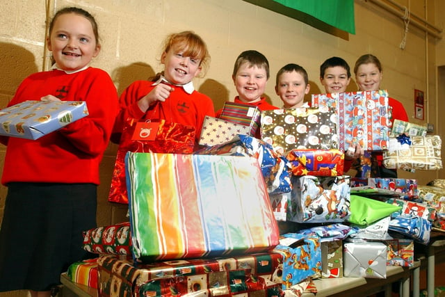 The children of St. Michaels on Wyre Primary School have collected advent gifts for the Blackpool Salvation Army