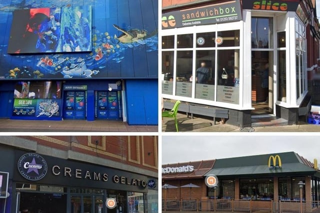 The latest ratings for various Blackpool restaurants, takeaways, and clubs