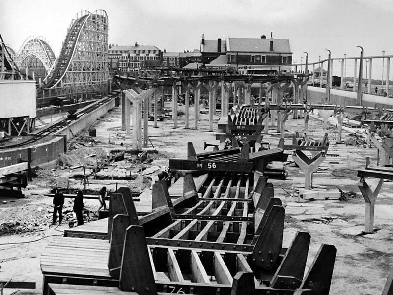 This was the construction of the Log Flume, does anyone know what year it was?