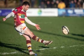 Greg Smith scored Fylde's first try in their victory at Lymm Picture: Daniel Martino