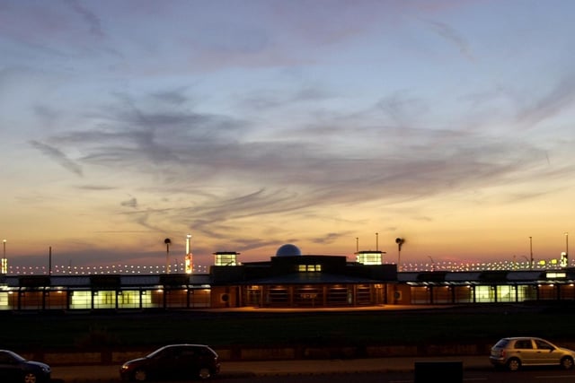 The newly renovated Solarium on Blackpool South Promenade in all its evening glory, 2004