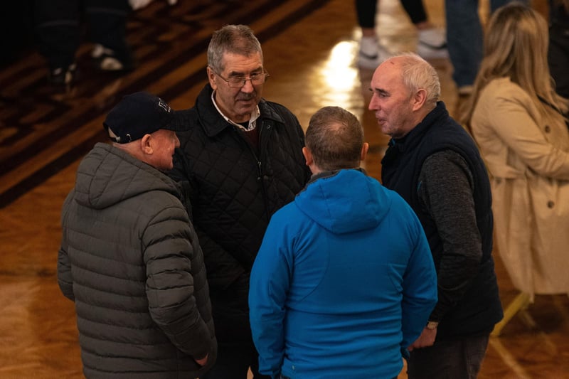 Meanwhile,  at  the Winter Gardens,  where pigeons were not allowed in for the Blackpool Pigeon Show due to a  bird flue restriction zone,  pigeon fanciers gathered to exchange news and catch up. Photo: Kelvin Stuttard
