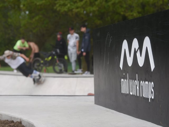 The new skate park in Stanley Park has been designed and built by a team of specialists from Mind Work Ramps based in Latvia who are also skaters and BMX riders in their spare time.