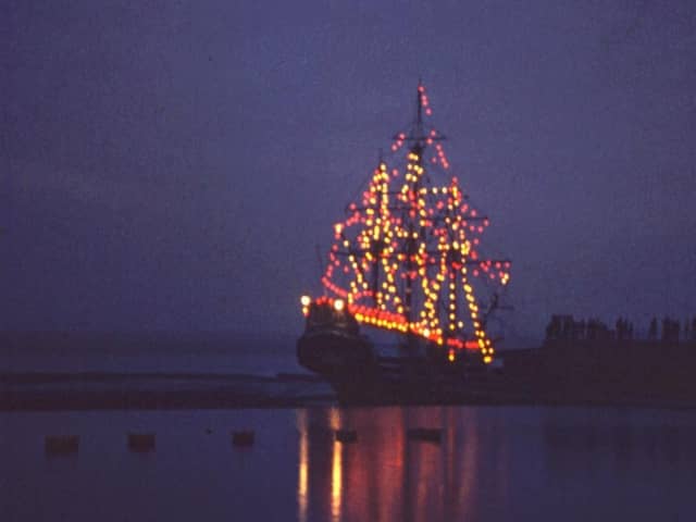 An illuminated galleon will light up the waters in Morecambe during Baylight '25.