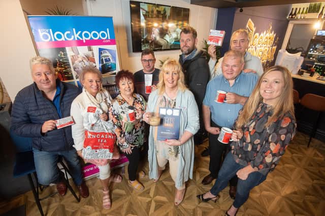 StayBlackpool coffee morning at Le Plonk in St John's Square to announce the 2024 trade show
