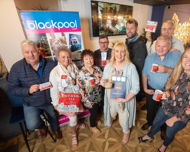 StayBlackpool coffee morning at Le Plonk in St John's Square to announce the 2024 trade show