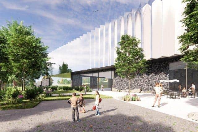 An artist's impression of the entrance to the Adrenalin World development that was originally planned for Stanley Park Golf Course in Blackpool