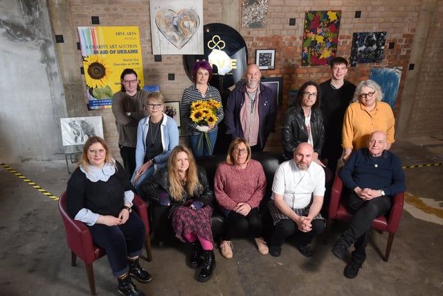 A group of artists have raised over £8000 for Ukraine by auctioning their work at HIVE
