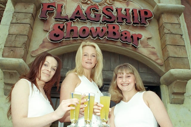 The Flagship Showbar, bar staff Tina Robb, Laura Schollar and Kelly Brotherton