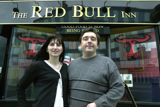 Andy Reynolds owner of the Red Bull Inn on Church Street in Blackpool, formerly Ricky's Bar. Pic shows Andy with wife Valentina
