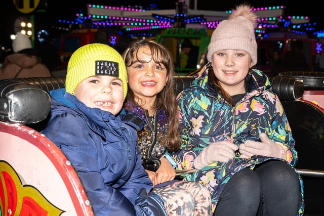 Children enjoying the funfair at Fylde Rugby Club Fireworks Display