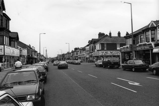 This is Lytham Road looking towards Blackpool Tower from close to the junction with Worsley Road