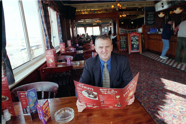 Steve Rowland with a pub for hire at Yates, South Shore.