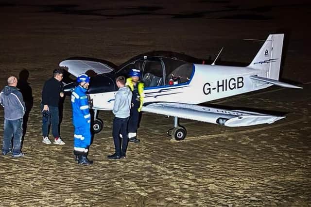 Eddie Clare, 37, was flying over Fleetwood at around 5.30pm last Thursday (November 16) when he suddenly experienced engine difficulties and was forced to make a controlled landing on the beach, just metres from the South Shore Promenade