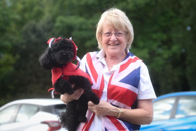 Jeanne Andrew with Lola  at the Stanley Park dog club jubilee party