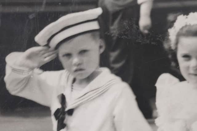 Barry aged 6, the age when he started attending Manchester United games.