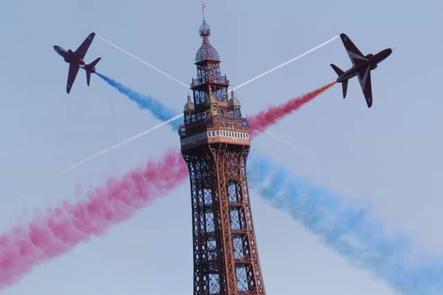 The legendary  Red Arrow performed at as previous Blackpool Air Show