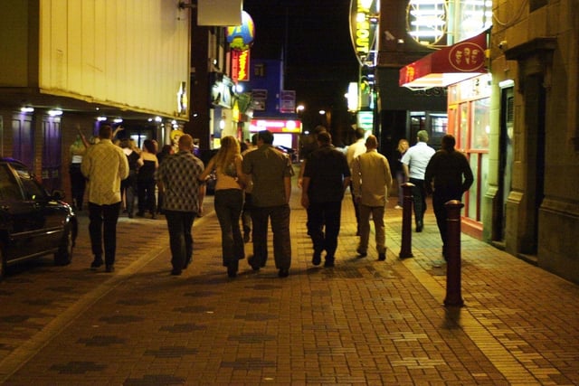 A feature about Blackpool at night wouldn't be complete without a picture of people on a night out. This was The Strand in the early hours, 2002