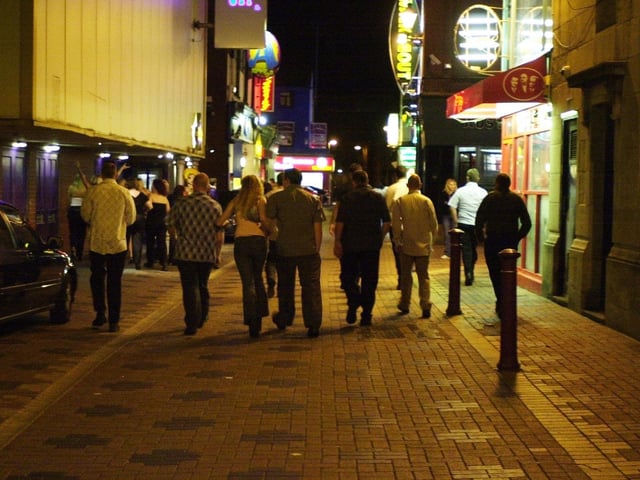 A feature about Blackpool at night wouldn't be complete without a picture of people on a night out. This was The Strand in the early hours, 2002