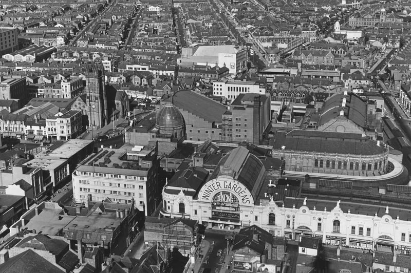 An aerial view of the Winter Gardens