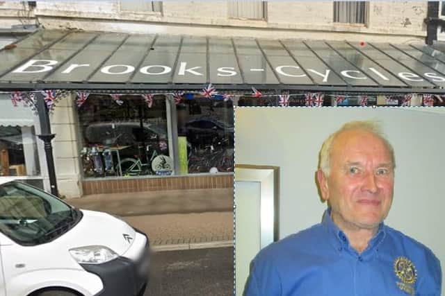 Arthur Brooks (inset) ran Brooks Cycles in Fleetwood for three decades.
