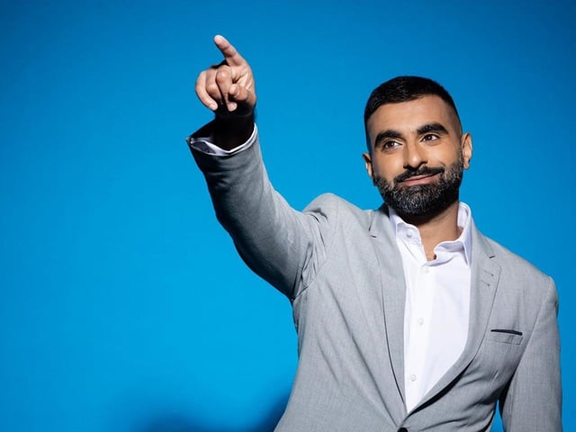 Tez Ilyas, appearing on the Saturday, hails from Blackburn. He is best known for starring in BBC Three comedy Man Like Mobeen and presenting satirical comedy programme The Tez O'Clock Show on Channel 4.