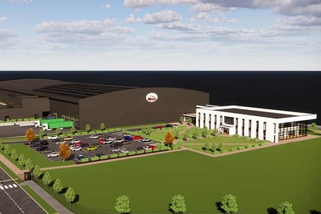 Artist's impression of the new Fisherman's Friend factory, here showing the North East entrance