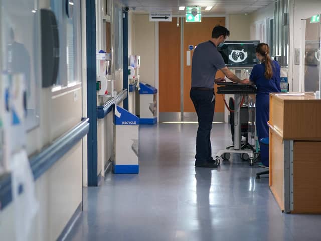 A general view of staff on a NHS hospital ward